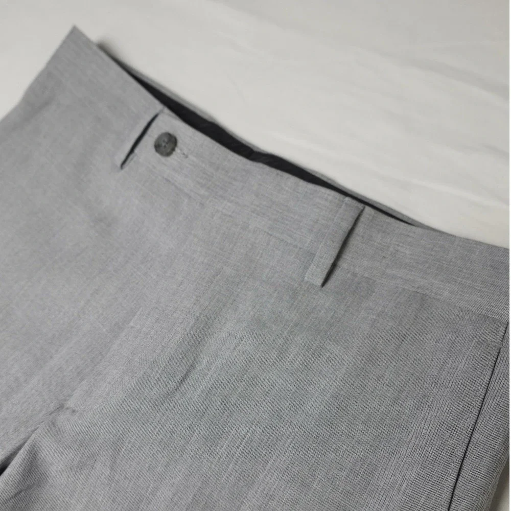 DKNY Dress Pants Mens 29W Light Gray Flat Front‎ Business Casual Trousers NWT